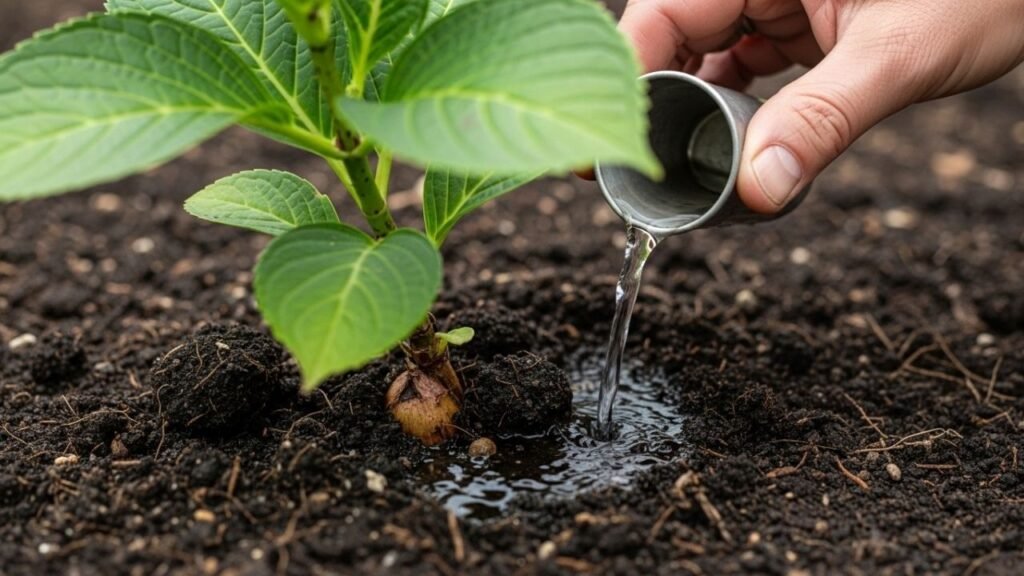 Uma colherada na água e um milagre acontecerá no seu jardim, as flores ficarão de um azul profundo
