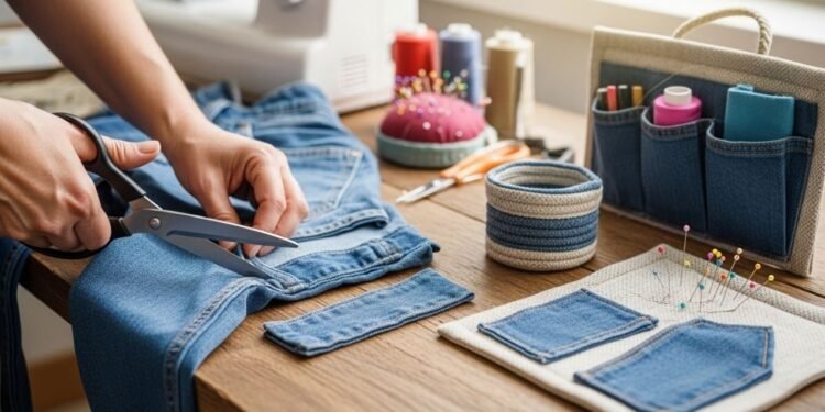 Antes de descartar jeans antigos, saiba como reaproveitá-los na decoração da casa