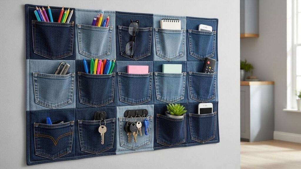 Antes de descartar jeans antigos, saiba como reaproveitá-los na decoração da casa