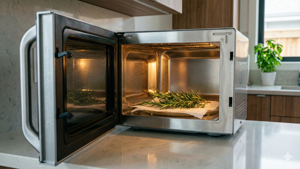 Alecrim elimina odores da cozinha rapidamente.