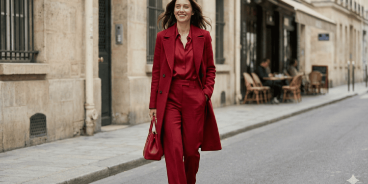 O vermelho cereja entrou forte no radar da moda em 2026 como uma alternativa marcante aos tons neutros tradicionais