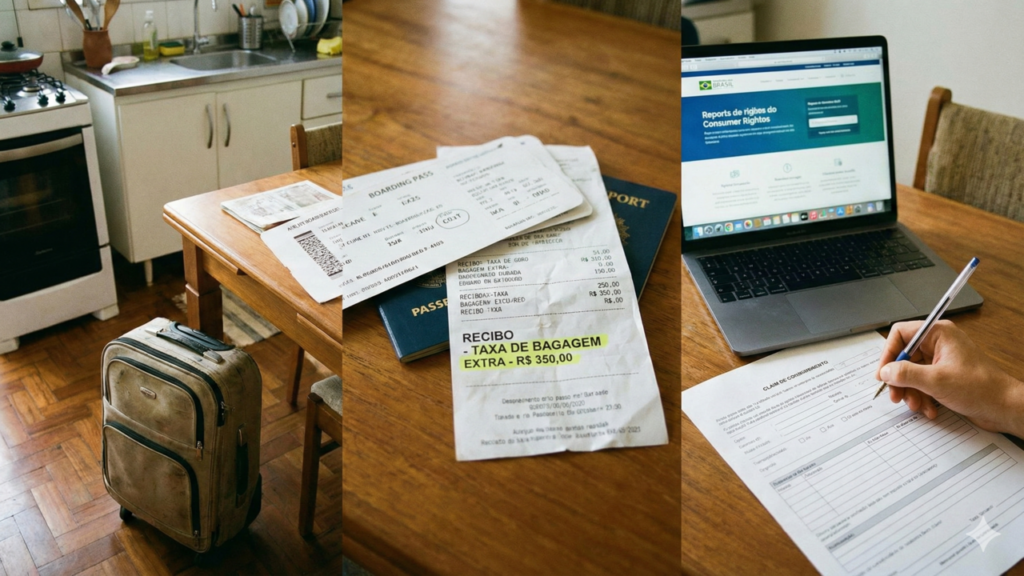 A cobrança de bagagem de mão em voo