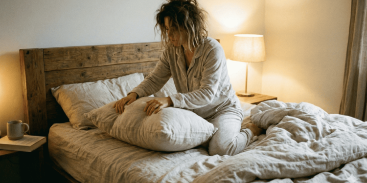 Do ponto de vista emocional, acomodar a almofada antes de dormir funciona como um pequeno ritual de passagem