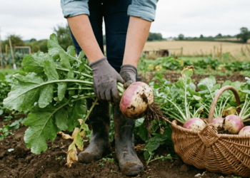 A raiz de crescimento rápido que se adapta bem a canteiros pequenos