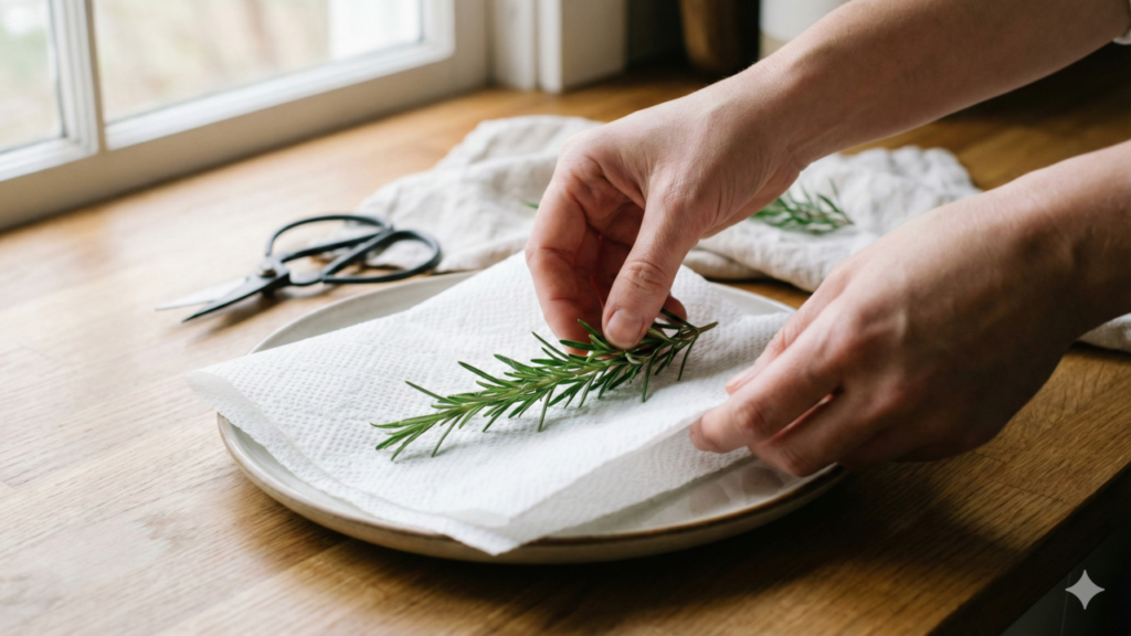 Alecrim elimina odores da cozinha rapidamente.