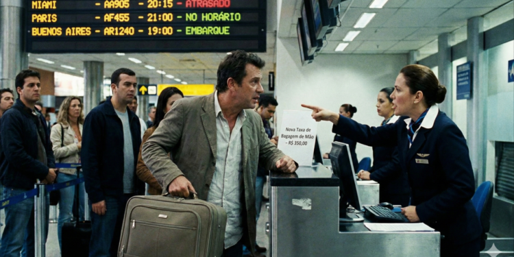 A cobrança de bagagem de mão em voo