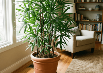 Transforme sua sala com a palmeira-ráfis: uma planta elegante, resistente e muito fácil de cuidar