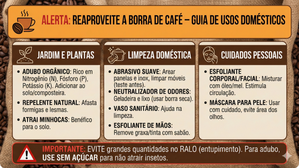 O café usado pode ser seu aliado mais importante