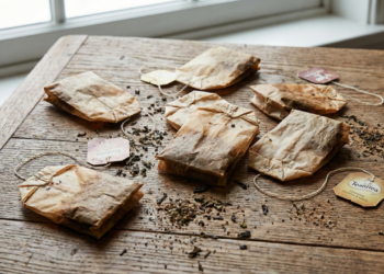 Luminária com saquinhos de chá vira tendência sustentável