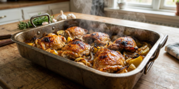 Quando a sobrecoxa sai do forno ninguém resiste