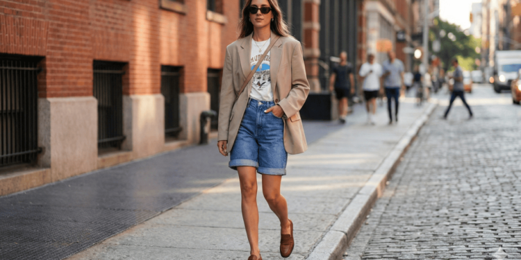 Quando entram em cena, essas bermudas ganham um ar mais arrumado e profissional.