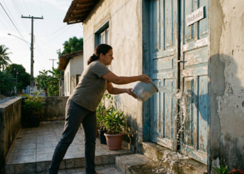Um gesto rápido na porta e a energia já muda