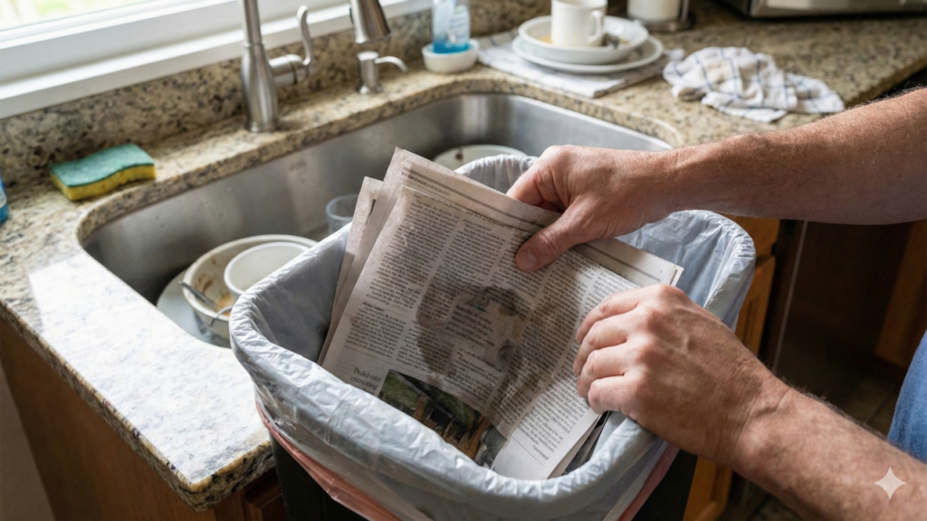 Truque com jornal ajuda a acabar com o mau cheiro do lixo