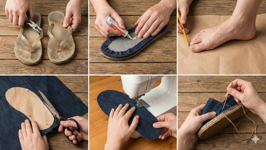 Jeans antigo vira alpargata estilosa em casa