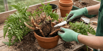 Samambaia-chorona rala? Aprenda o truque do rizoma peludo para dobrar o volume da planta