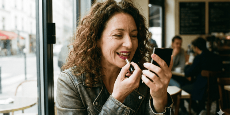 Esse tipo de produto, embora elegante e moderno, tende a marcar mais a textura natural dos lábios