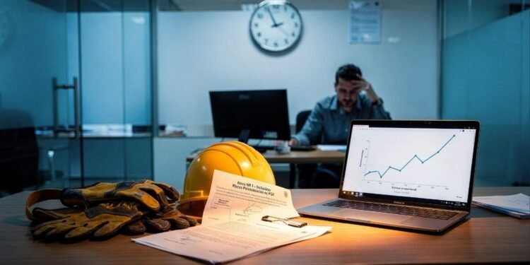 Nova NR 1 pode gerar multas e ações trabalhistas se empresas ignorarem riscos psicossociais no PGR