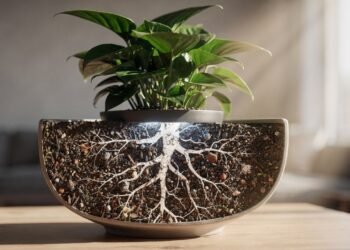 Sua planta pode estar “fingindo” saúde após a troca de vaso e o segredo está nas raízes