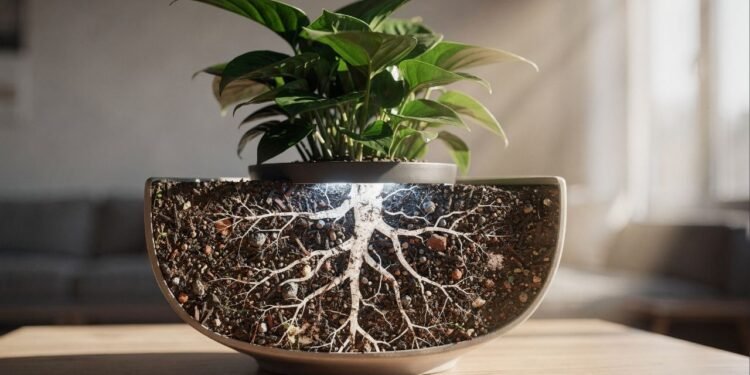 Sua planta pode estar “fingindo” saúde após a troca de vaso e o segredo está nas raízes