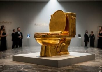 Vaso sanitário de ouro é vendido por R$ 62 milhões e reacende debates sobre desigualdade, luxo extremo e limites da arte