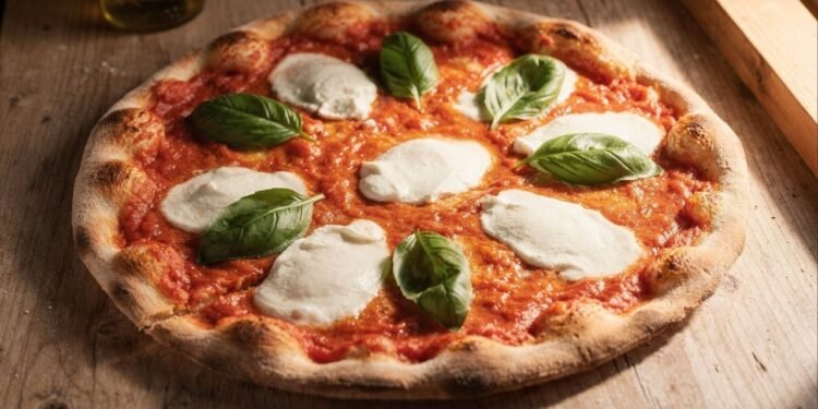 Com fermentação caseira e poucos ingredientes, esta pizza marguerita cria massa leve e sabor equilibrado digno de pizzaria