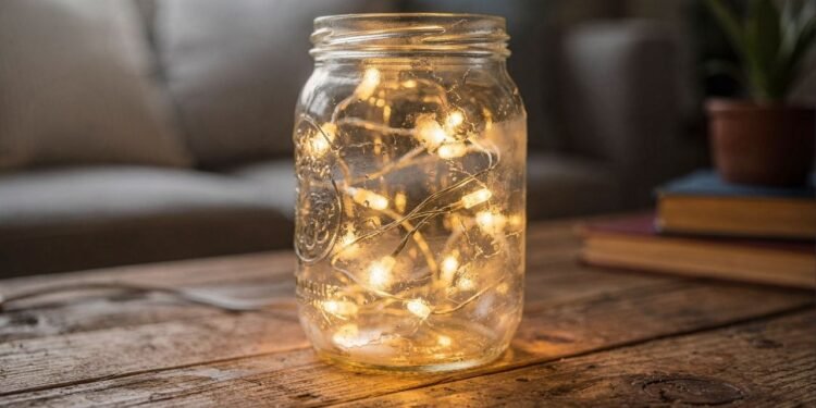 Com LED e um toque de criatividade, esses potes de vidro se transformam em luminárias decorativas que economizam energia e evitam calor