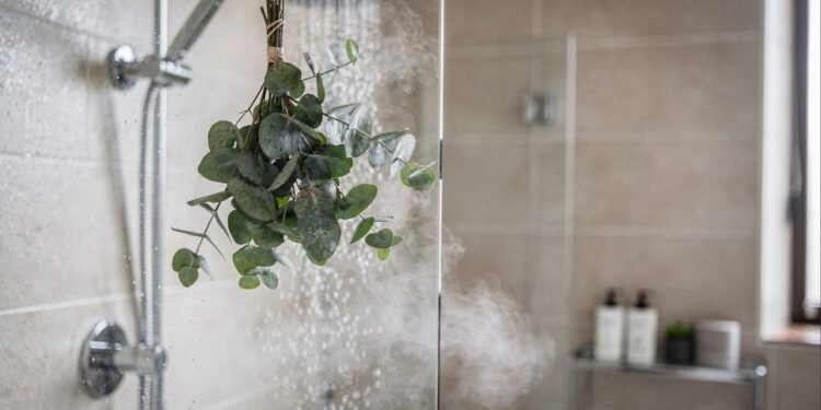 Você só precisa de um ramo de eucalipto no chuveiro para transformar o banho em um ritual de spa com cheiro, vapor e bem-estar real
