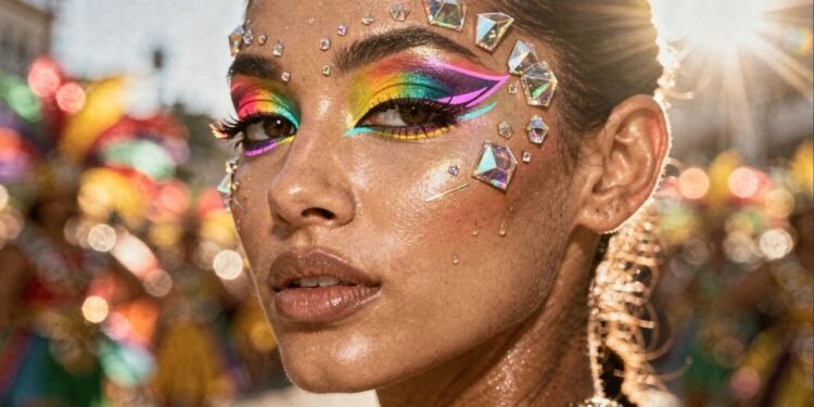 A nova maquiagem do Carnaval 2026 troca técnica por impacto visual e rende fotos impressionantes