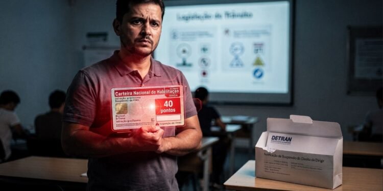 Motorista que soma pontos acima do limite precisa cumprir 30 horas de aula para voltar ao volante