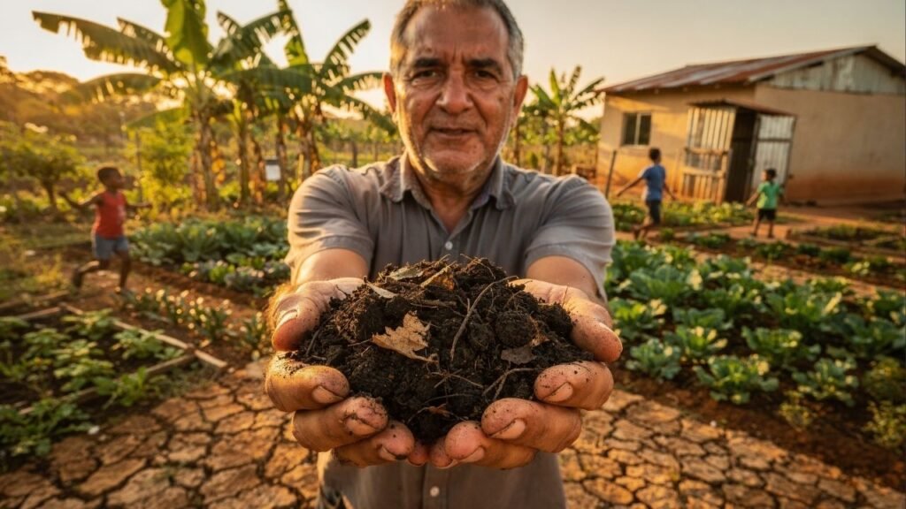Banheiro alternativo instalado no interior economiza até 8 mil litros por mês por família e converte dejetos em adubo seguro