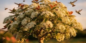 Essa árvore floresce mesmo quando todas as outras param e continua transformando seu jardim em um lugar mágico