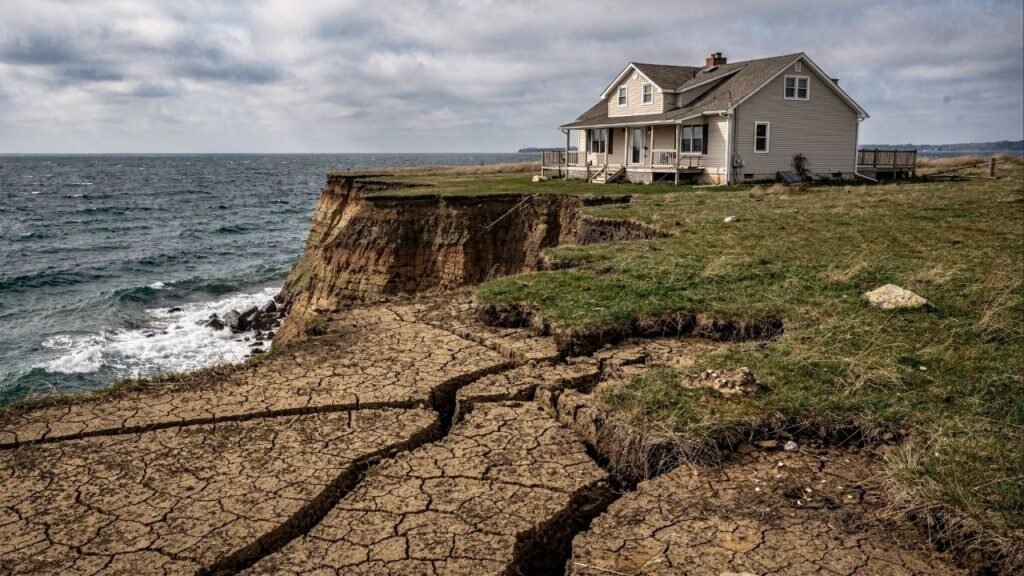 Erosão costeira derruba casa de R$ 1,6 milhão recém-comprada e expõe risco imprevisível