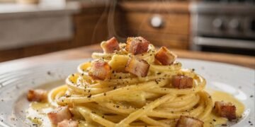 Passo a passo simples para fazer uma carbonara verdadeira com molho cremoso sem creme de leite nem risco de virar ovos mexidos