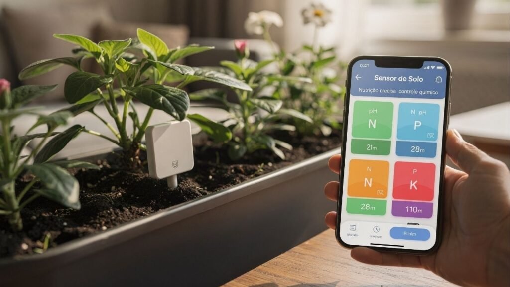 Jardinagem 4.0 alia sensores, IA e clima em tempo real para cuidar das plantas com precisão de laboratório