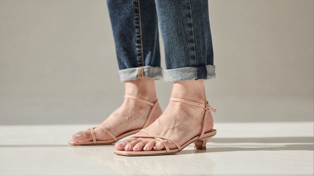 A sandália leve que quase desaparece no look, mas deixa qualquer combinação mais sofisticada