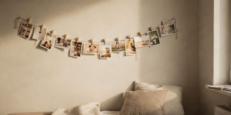 Como transformar memórias em decoração afetiva com um simples varal de fotos no estilo Pinterest