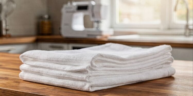 Projeto simples de costura para iniciantes: como fazer pano de prato absorvente e durável com poucos materiais