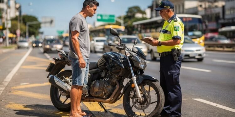 Motoqueiros estão sendo flagrados e multados em até R$ 130 por pilotar de chinelo: a infração virou alvo prioritário da fiscalização