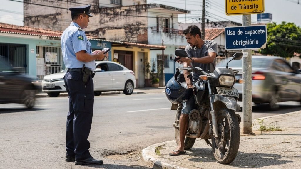 Motoqueiros estão sendo flagrados e multados em até R$ 130 por pilotar de chinelo: a infração virou alvo prioritário da fiscalização