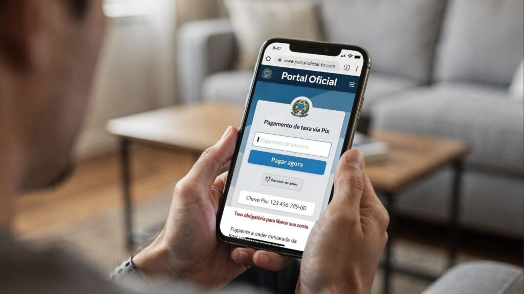 Recebeu mensagem sobre valor a sacar pelo CPF? Cuidado com o novo golpe que simula portais oficiais e cobra taxa via Pix