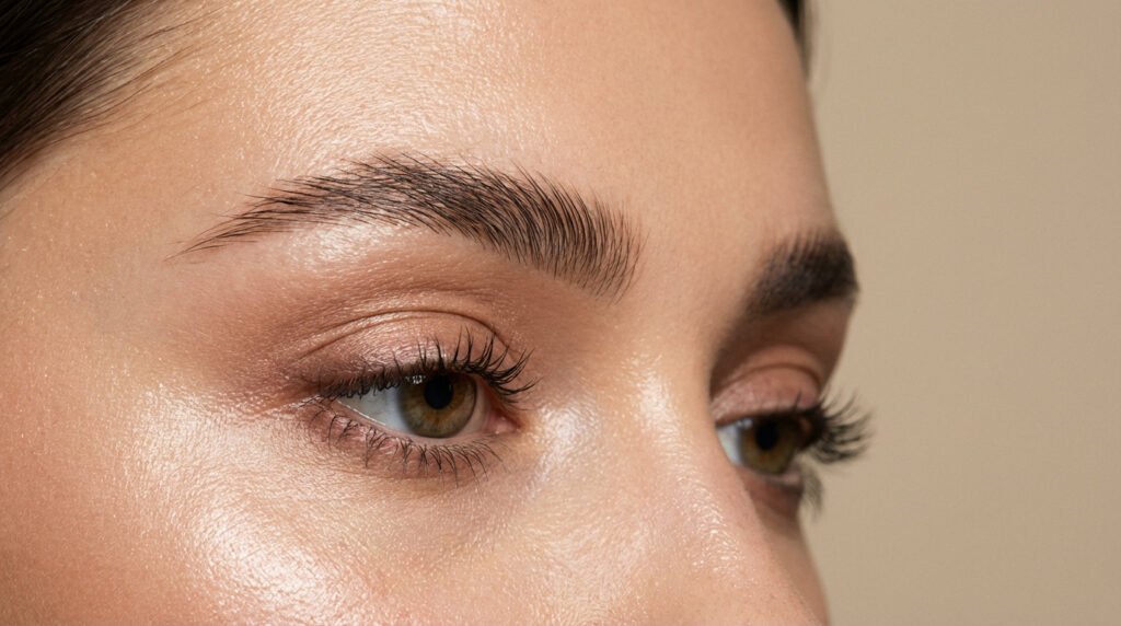 Sobrancelha reta é o novo truque de beleza coreana que faz um efeito lifting facial instantâneo(sem agulhas nem filtro)