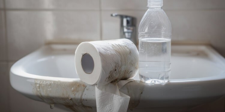 Eu despejo vinagre em um rolo de papel higiênico e o coloco em um canto: muita gente não entende o porquê, mas depois faz a mesma coisa