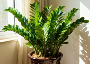 O cuidado que faz sua zamioculca crescer sem apodrecer a raiz em ambientes com pouca luz