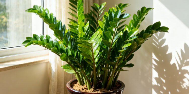 O cuidado que faz sua zamioculca crescer sem apodrecer a raiz em ambientes com pouca luz