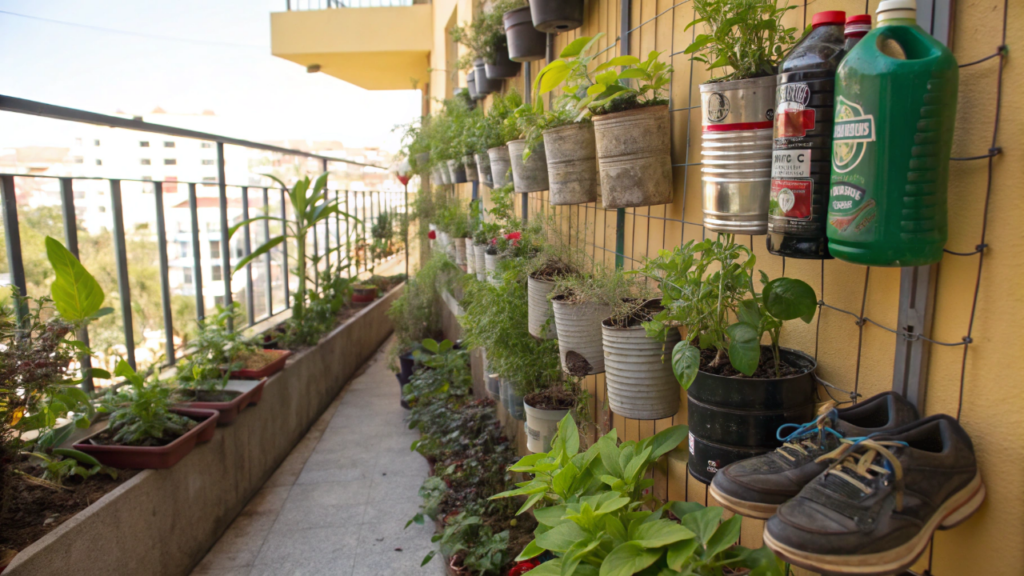 Como criar um jardim vertical usando materiais reciclados