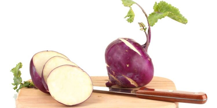 O nabo, conhecido cientificamente como Brassica rapa, é um vegetal de raiz que aparece em sopas, - Créditos: depositphotos.com / belchonock