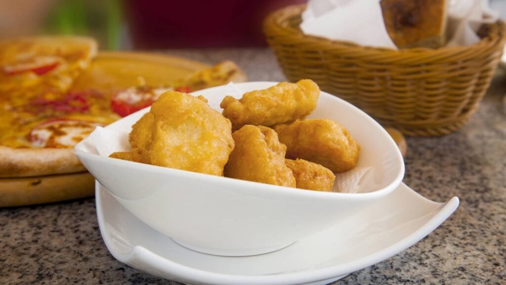 Nugget na air fryer fica mais crocante