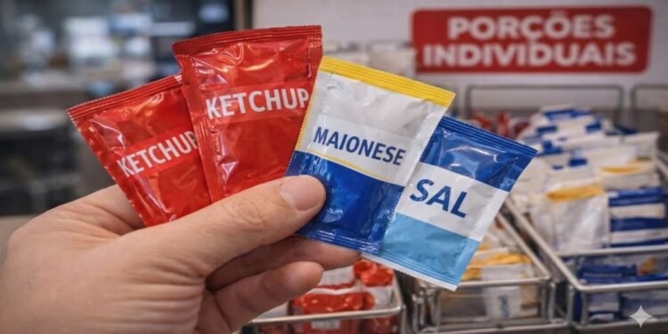 A partir de agosto de 2026, será obrigatório remover os sachês de ketchup, maionese e sal dos restaurantes europeus