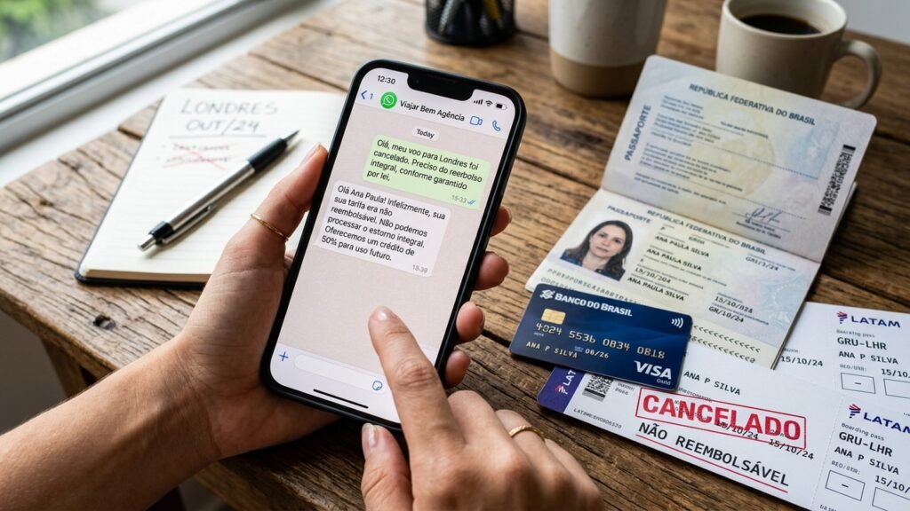 Passageira recupera R$ 9 mil após cancelamento de viagem: decisão judicial reforça regra do Código do Consumidor