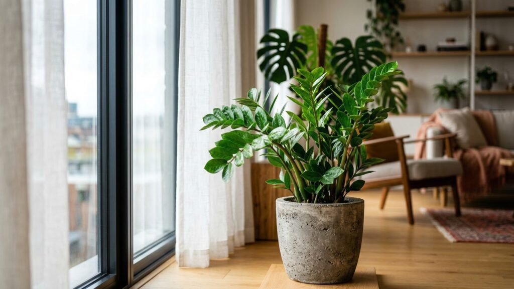 O erro comum ao plantar zamioculca em vaso de concreto que faz a planta ficar meses sem crescer